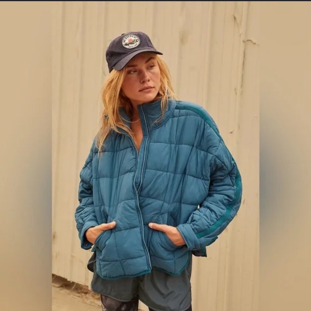Free People Teal Pippa Packable Puffer Jacket - Picture 4 of 14